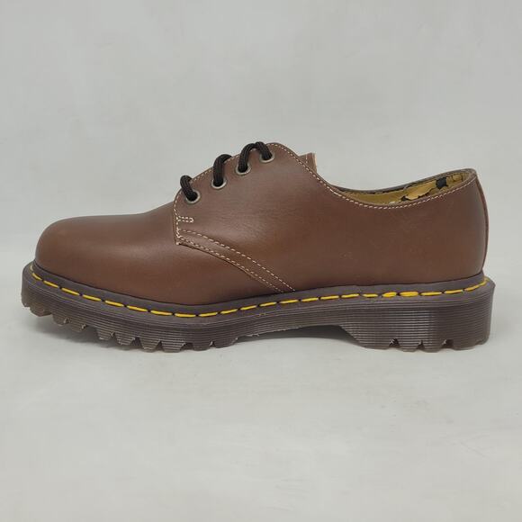 VTG Dr Martens Shoes Women 9 Brown Leather 3-Eye Oxford Lug Sole AirWair 1561/59 - Picture 8 of 12